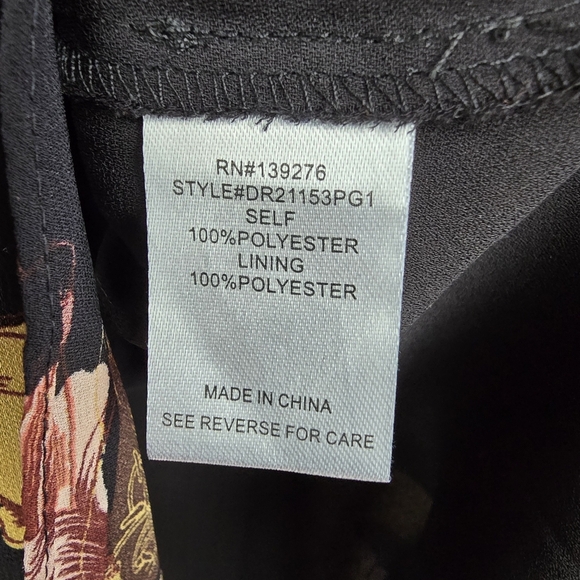 DR2 Flowy Floral Sheer Sleeve Blouse Multicolor Womens Size L‎ Dressy Office - Picture 7 of 12